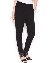 Eileen Fisher System Stretch Jersey Pull On Slouchy Ankle Pants Regular Petite