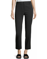 Vince Tapered Mid Rise Straight Leg Wool Trousers