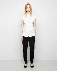3.1 Phillip Lim Tapered Trouser With Smocked Charmeuse Waistband