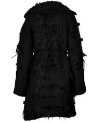 Agnona Wool Blend Textured Knit Coat