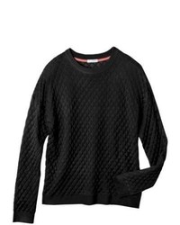 Xhilaration Juniors Textured Sweater Black M