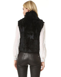 Adrienne Landau Textured Rabbit Vest