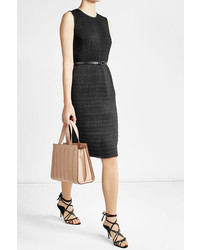 Max Mara Textured Dress With Leather Belt