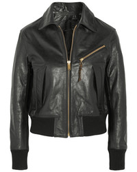 Golden Goose Deluxe Brand Textured Leather Jacket Black