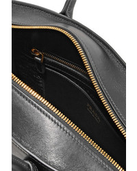 Prada Esplanade Large Smooth And Textured Leather Tote Black
