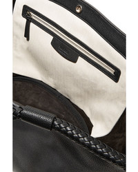The Row Market Large Textured Leather Tote Black