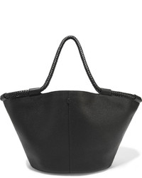 The Row Market Large Textured Leather Tote Black