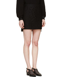 Maiyet Black Textured A Line Mini Skirt