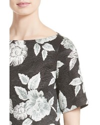 St. John Collection Textured Floral Print Tunic