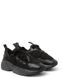 Acne Studios Sofiane Leather Trimmed Suede Sneakers