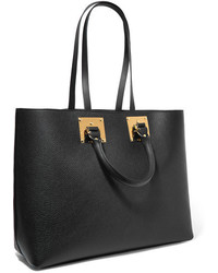 Sophie Hulme Albion Textured Leather Tote Black