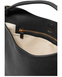 Tom Ford Alix Large Textured Leather Tote Black