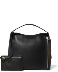 Tom Ford Alix Large Textured Leather Tote Black
