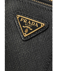 Prada Galleria Baby Textured Leather Tote Black
