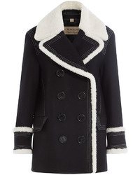 Burberry Wool Jacket With Textured Trims
