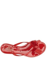 Valentino Couture Bow Thong Sandal Size 5us 35eu Red