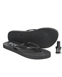 s.h.e. Smooth Sandals Flip Flops Black