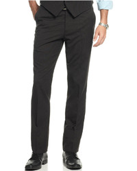 Perry Ellis Comfort Stretch Black Stripe Vested Slim Fit Suit