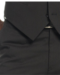 Perry Ellis Comfort Stretch Black Stripe Vested Slim Fit Suit