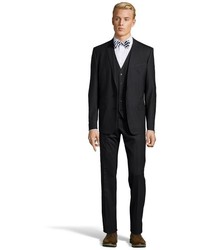 Dolce & Gabbana Natural Wool 2 Button Martini 3 Piece Suit With Flat Front Pants