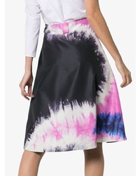 Prada Tie Dye Faille A Line Skirt