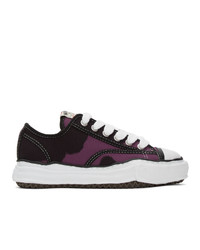 Black Tie-Dye Canvas Low Top Sneakers