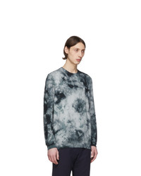 Ps By Paul Smith Black And Grey Tie Dye Sweater