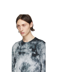 Ps By Paul Smith Black And Grey Tie Dye Sweater