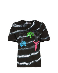 Black Tie-Dye Crew-neck T-shirt