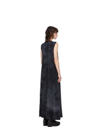 Raquel Allegra Black Tie Dye Sleeveless Drama Dress