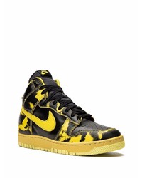 Nike Dunk High 1985 Yellow Acid Wash Sneakers