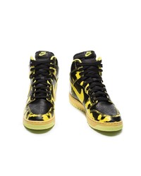 Nike Dunk High 1985 Yellow Acid Wash Sneakers