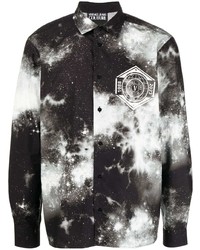 VERSACE JEANS COUTURE Tie Dye Print Button Up Shirt