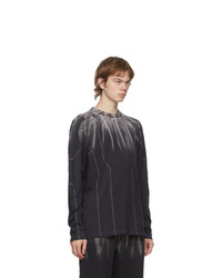 Feng Chen Wang Black And Grey Tie Dye Long Sleeve T Shirt