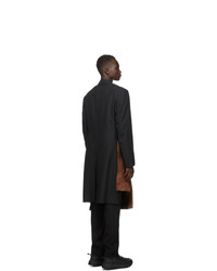 Comme Des Garcons Homme Plus Black Twill Bonding Treated Coat