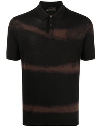 Black Tie-Dye Polo