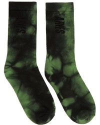 Aries Green Black Tie Dye Logo Socks