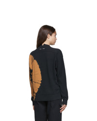 Proenza Schouler Black And Brown Tie Dye Fluid Logo Sweatshirt
