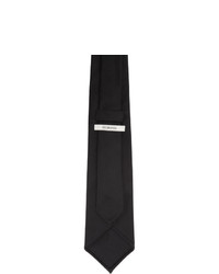 Husbands Black Flannel Woven Tie