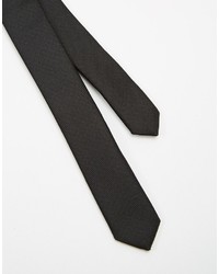 Asos Brand Skinny Tie In Black