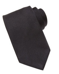 Brioni Silk Faille Tie Black