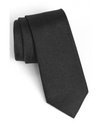 Calibrate Woven Silk Tie Black Regular