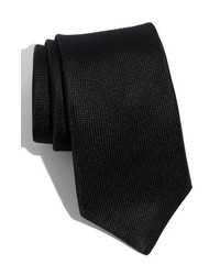 Calibrate Woven Silk Tie Black Regular