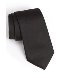 Calibrate Woven Silk Tie Black X Long