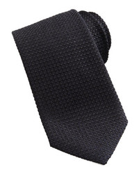 Charvet Tonal Woven Tie Black
