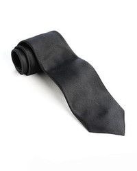 Black Brown 1826 Classic Fit Solid Silk Tie