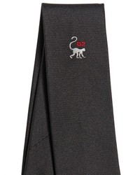 DSquared 5cm Embroidered Monkey Silk Tie