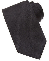 Brioni Silk Faille Tie Black
