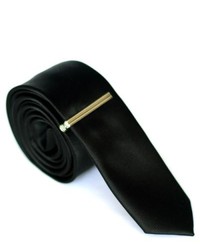 Skinny Tie Madness Solid Black Skinny Tie