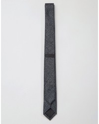 Asos Slim Tie In Black Texture
